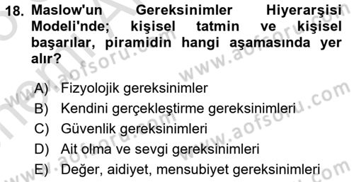 İletişim Kuramları Dersi 2024 - 2025 Yılı (Vize) Ara Sınav Soruları 18. Soru