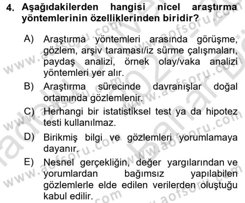 İletişim Kuramları Dersi 2024 - 2025 Yılı (Vize) Ara Sınav Soruları 4. Soru