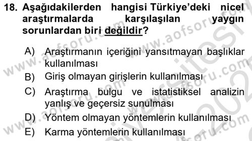 İletişim Kuramları Dersi 2024 - 2025 Yılı Yaz Okulu Sınav Soruları 18. Soru