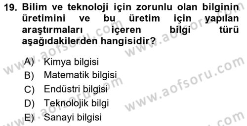 İletişim Kuramları Dersi 2024 - 2025 Yılı Yaz Okulu Sınav Soruları 19. Soru