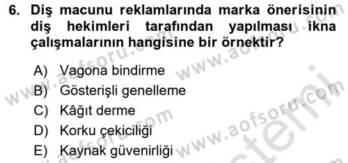 İletişim Kuramları Dersi 2025 - 2026 Yılı (Vize) Ara Sınav Soruları 6. Soru