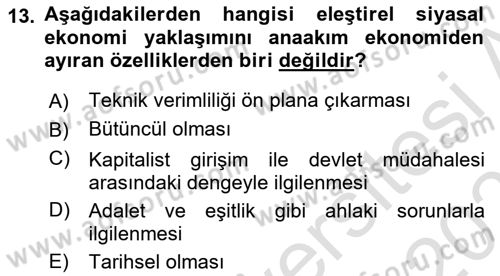 İletişim Kuramları Dersi 2025 - 2026 Yılı (Final) Dönem Sonu Sınav Soruları 13. Soru