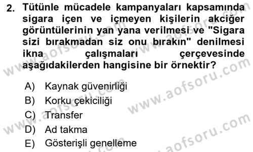 İletişim Kuramları Dersi 2025 - 2026 Yılı (Final) Dönem Sonu Sınav Soruları 2. Soru