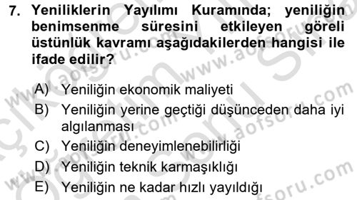 İletişim Kuramları Dersi 2025 - 2026 Yılı (Final) Dönem Sonu Sınav Soruları 7. Soru
