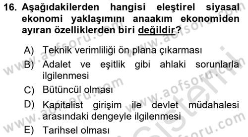 İletişim Kuramları Dersi 2025 - 2026 Yılı Yaz Okulu Sınav Soruları 16. Soru