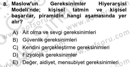 İletişim Kuramları Dersi 2025 - 2026 Yılı Yaz Okulu Sınav Soruları 8. Soru