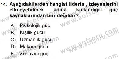 Stratejik İletişim Dersi 2015 - 2016 Yılı (Vize) Ara Sınav Soruları 14. Soru