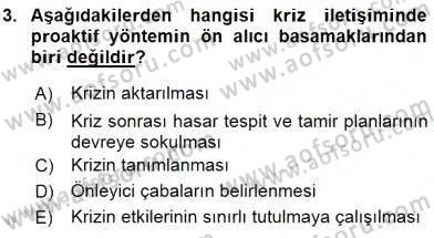 Stratejik İletişim Dersi 2015 - 2016 Yılı (Vize) Ara Sınav Soruları 3. Soru