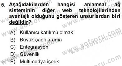 Stratejik İletişim Dersi 2015 - 2016 Yılı (Vize) Ara Sınav Soruları 5. Soru