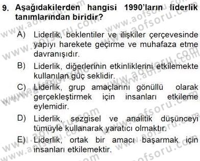 Stratejik İletişim Dersi 2015 - 2016 Yılı (Vize) Ara Sınav Soruları 9. Soru
