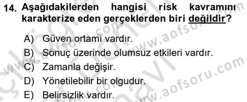Stratejik İletişim Dersi 2015 - 2016 Yılı (Final) Dönem Sonu Sınav Soruları 14. Soru