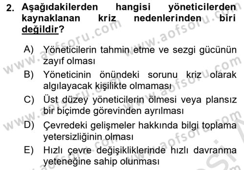 Stratejik İletişim Dersi 2015 - 2016 Yılı (Final) Dönem Sonu Sınav Soruları 2. Soru