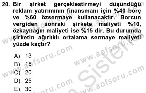 Stratejik İletişim Dersi 2015 - 2016 Yılı (Final) Dönem Sonu Sınav Soruları 20. Soru