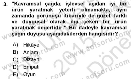 Stratejik İletişim Dersi 2015 - 2016 Yılı (Final) Dönem Sonu Sınav Soruları 3. Soru