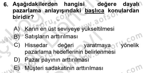 Stratejik İletişim Dersi 2015 - 2016 Yılı (Final) Dönem Sonu Sınav Soruları 6. Soru