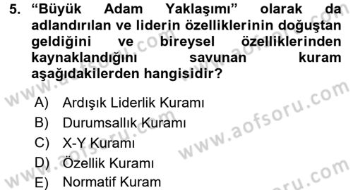 Stratejik İletişim Dersi 2016 - 2017 Yılı (Vize) Ara Sınav Soruları 5. Soru