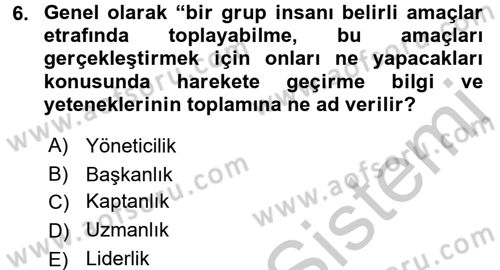 Stratejik İletişim Dersi 2016 - 2017 Yılı (Vize) Ara Sınav Soruları 6. Soru