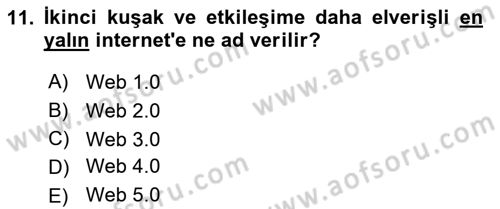 Stratejik İletişim Dersi 2017 - 2018 Yılı (Vize) Ara Sınav Soruları 11. Soru