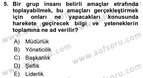 Stratejik İletişim Dersi 2017 - 2018 Yılı (Vize) Ara Sınav Soruları 5. Soru