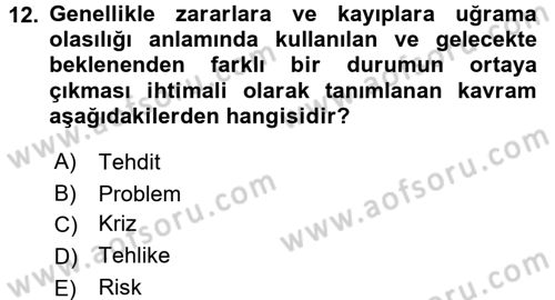 Stratejik İletişim Dersi 2017 - 2018 Yılı (Final) Dönem Sonu Sınav Soruları 12. Soru