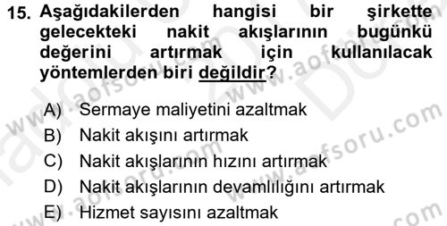 Stratejik İletişim Dersi 2017 - 2018 Yılı (Final) Dönem Sonu Sınav Soruları 15. Soru