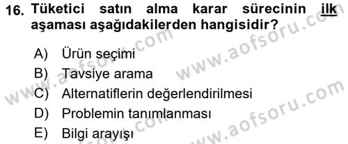 Stratejik İletişim Dersi 2017 - 2018 Yılı (Final) Dönem Sonu Sınav Soruları 16. Soru