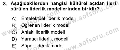 Stratejik İletişim Dersi 2018 - 2019 Yılı (Vize) Ara Sınav Soruları 8. Soru
