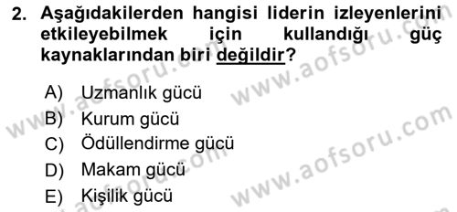 Stratejik İletişim Dersi 2018 - 2019 Yılı (Final) Dönem Sonu Sınav Soruları 2. Soru