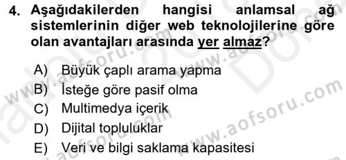 Stratejik İletişim Dersi 2018 - 2019 Yılı (Final) Dönem Sonu Sınav Soruları 4. Soru