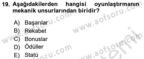 Stratejik İletişim Dersi 2023 - 2024 Yılı (Vize) Ara Sınav Soruları 19. Soru