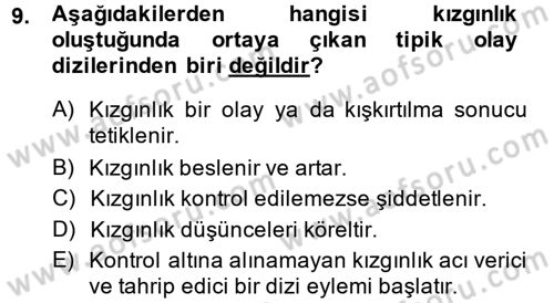 Etkili İletişim Teknikleri Dersi 2013 - 2014 Yılı (Vize) Ara Sınav Soruları 9. Soru