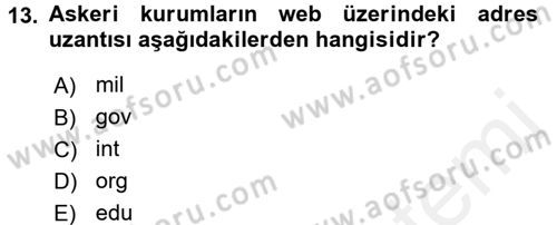 Etkili İletişim Teknikleri Dersi 2015 - 2016 Yılı (Vize) Ara Sınav Soruları 13. Soru