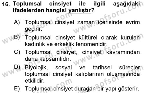 Etkili İletişim Teknikleri Dersi 2015 - 2016 Yılı (Vize) Ara Sınav Soruları 16. Soru