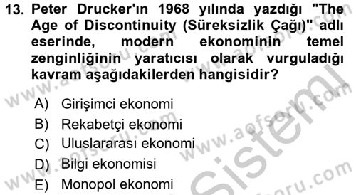 Etkili İletişim Teknikleri Dersi 2016 - 2017 Yılı (Vize) Ara Sınav Soruları 13. Soru