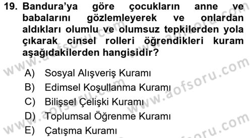 Etkili İletişim Teknikleri Dersi 2016 - 2017 Yılı (Vize) Ara Sınav Soruları 19. Soru