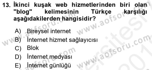 Etkili İletişim Teknikleri Dersi 2017 - 2018 Yılı (Vize) Ara Sınav Soruları 13. Soru
