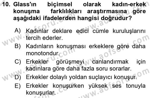 Etkili İletişim Teknikleri Dersi 2023 - 2024 Yılı Yaz Okulu Sınav Soruları 10. Soru