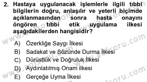 Sağlık Kurumlarında İletişim Dersi 2020 - 2021 Yılı Yaz Okulu Sınav Soruları 2. Soru