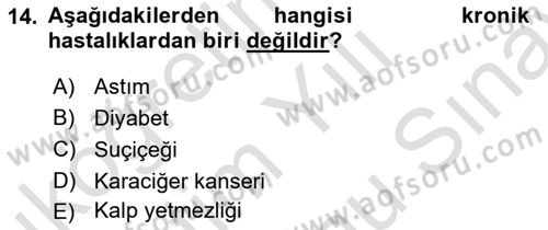 Sağlık Kurumlarında İletişim Dersi 2025 - 2026 Yılı (Final) Dönem Sonu Sınav Soruları 14. Soru
