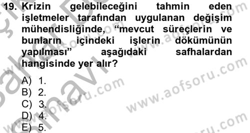 Kriz İletişimi Ve Yönetimi Dersi 2012 - 2013 Yılı (Vize) Ara Sınav Soruları 19. Soru