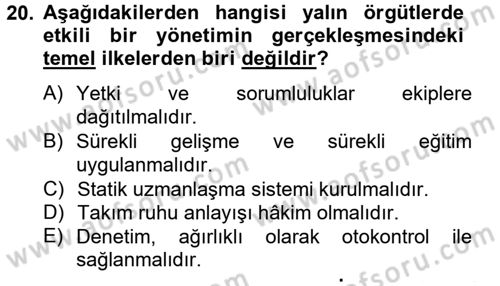 Kriz İletişimi Ve Yönetimi Dersi 2012 - 2013 Yılı (Vize) Ara Sınav Soruları 20. Soru