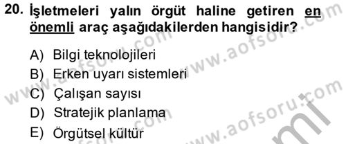 Kriz İletişimi Ve Yönetimi Dersi 2013 - 2014 Yılı (Vize) Ara Sınav Soruları 20. Soru