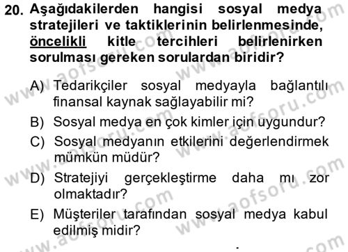 Kriz İletişimi Ve Yönetimi Dersi 2014 - 2015 Yılı (Final) Dönem Sonu Sınav Soruları 20. Soru
