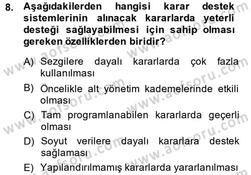 Kriz İletişimi Ve Yönetimi Dersi 2014 - 2015 Yılı (Final) Dönem Sonu Sınav Soruları 8. Soru