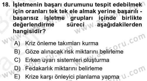 Kriz İletişimi Ve Yönetimi Dersi 2015 - 2016 Yılı (Vize) Ara Sınavı 18. Soru