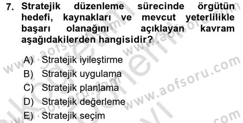 Kriz İletişimi Ve Yönetimi Dersi 2015 - 2016 Yılı (Final) Dönem Sonu Sınav Soruları 7. Soru