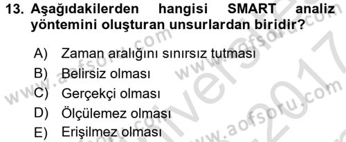 Kriz İletişimi Ve Yönetimi Dersi 2016 - 2017 Yılı (Final) Dönem Sonu Sınav Soruları 13. Soru