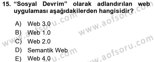 Kriz İletişimi Ve Yönetimi Dersi 2016 - 2017 Yılı (Final) Dönem Sonu Sınav Soruları 15. Soru
