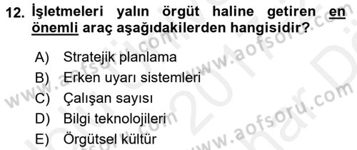 Kriz İletişimi Ve Yönetimi Dersi 2017 - 2018 Yılı (Vize) Ara Sınav Soruları 12. Soru