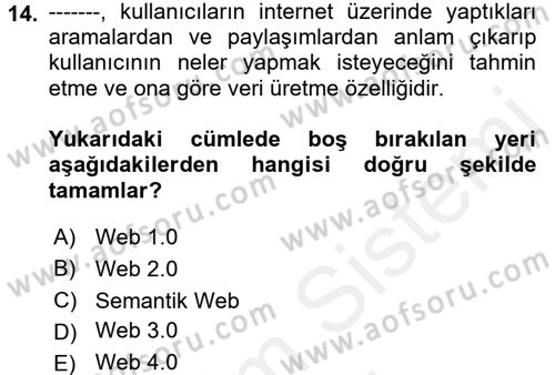 Kriz İletişimi Ve Yönetimi Dersi 2017 - 2018 Yılı (Final) Dönem Sonu Sınav Soruları 14. Soru